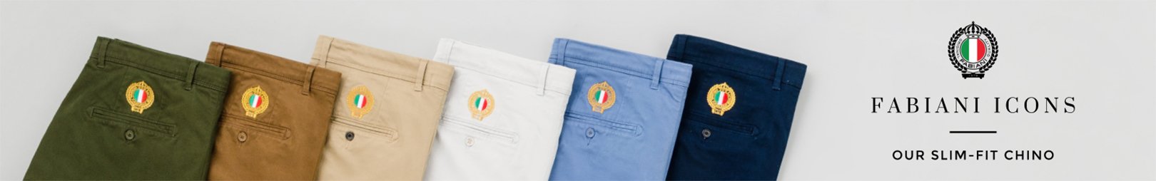 FABIANI ICONS. OUR SLIM-FIT CHINO