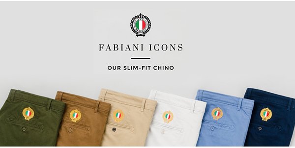 FABIANI ICONS. OUR SLIM-FIT CHINO