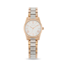 Tempo Ladies Rose Gold & Blue Tone Bracelet Watch