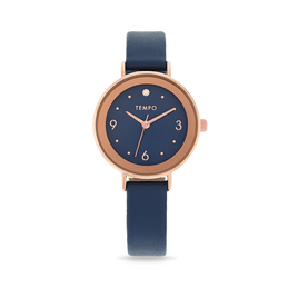 Tempo Ladies Blue Leather Watch