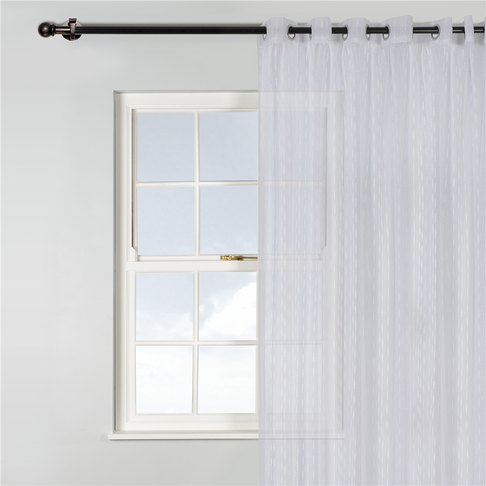 Curtain Eyelet Slub Voile White 250x230cm