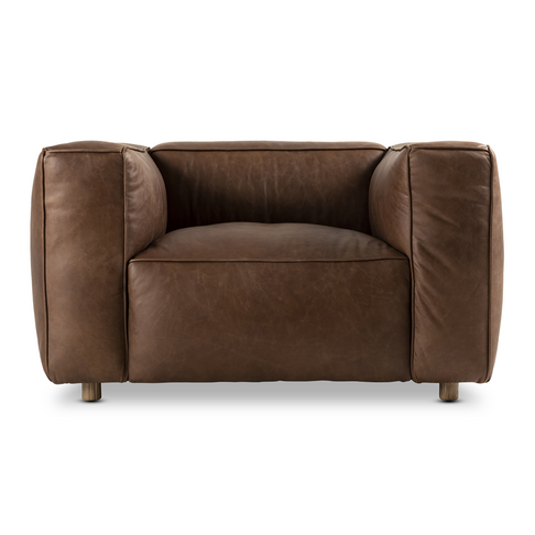 Hogarth 1 Seater Full Grain Leather Chocolate