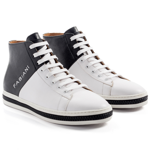 Fabiani Leather Colour Block High Top With Logo Prices Shop
