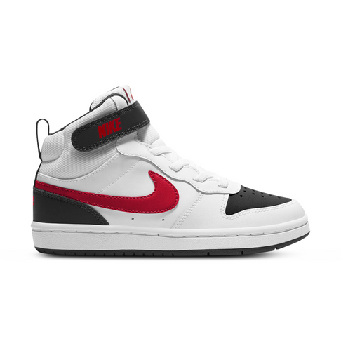 Junior Pre School Nike Court Borough Mid White Red Black Shoe Junior Pre School Nike Court Borough Mid White Red Black Shoe