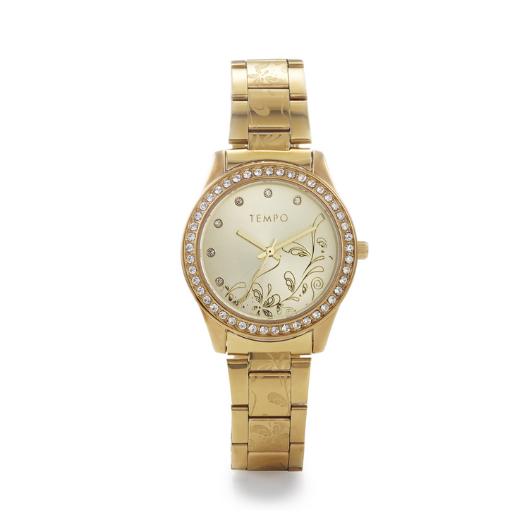 Tempo Ladies Gold Toned Watch