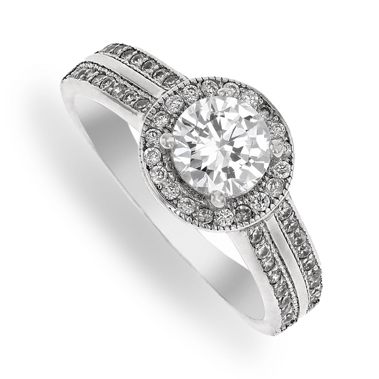 Sterling Silver Cubic Zirconia Contessa Solitaire Ring