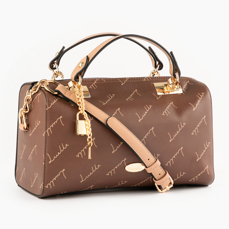 Luella Barrel Bag with Allover Print