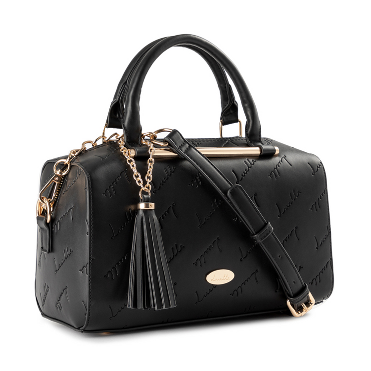 Luella Barrel Bag with Embossed Logo Print