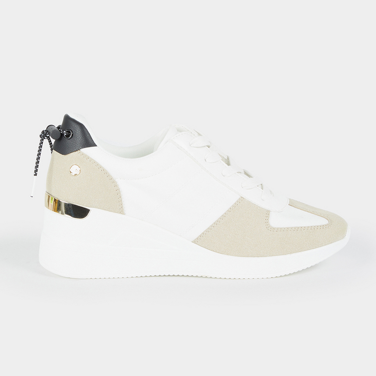 Luella Nylon & Suede Wedge Sneakers