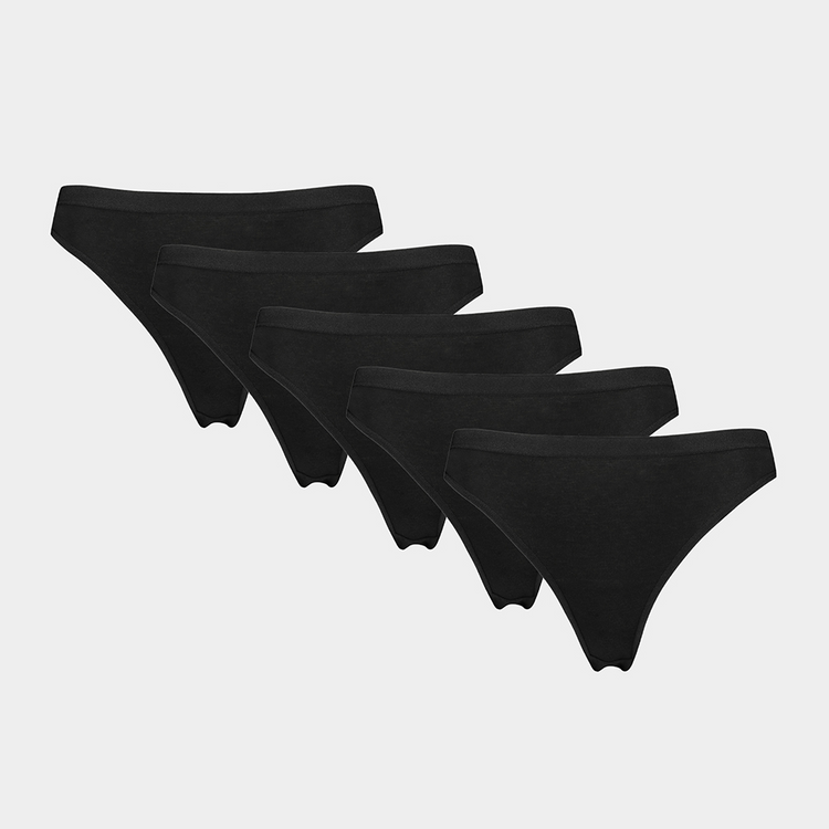 5 Pack Cotton HiLeg Panties