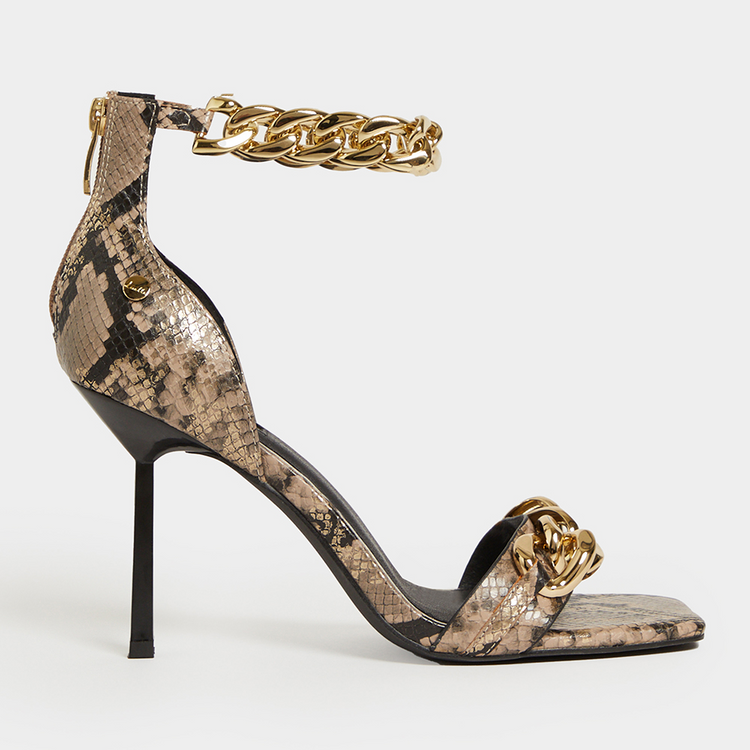 Luella Chain Ankle Strap Heels