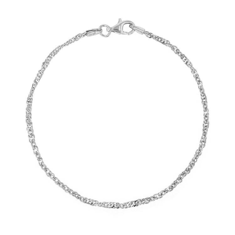 Sterling Silver Classic Singapore Bracelet