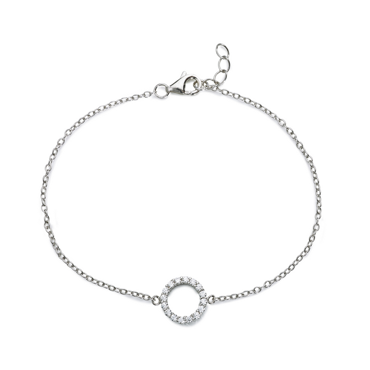 Cheté Sterling Silver & Cubic Zirconia Halo Bracelet