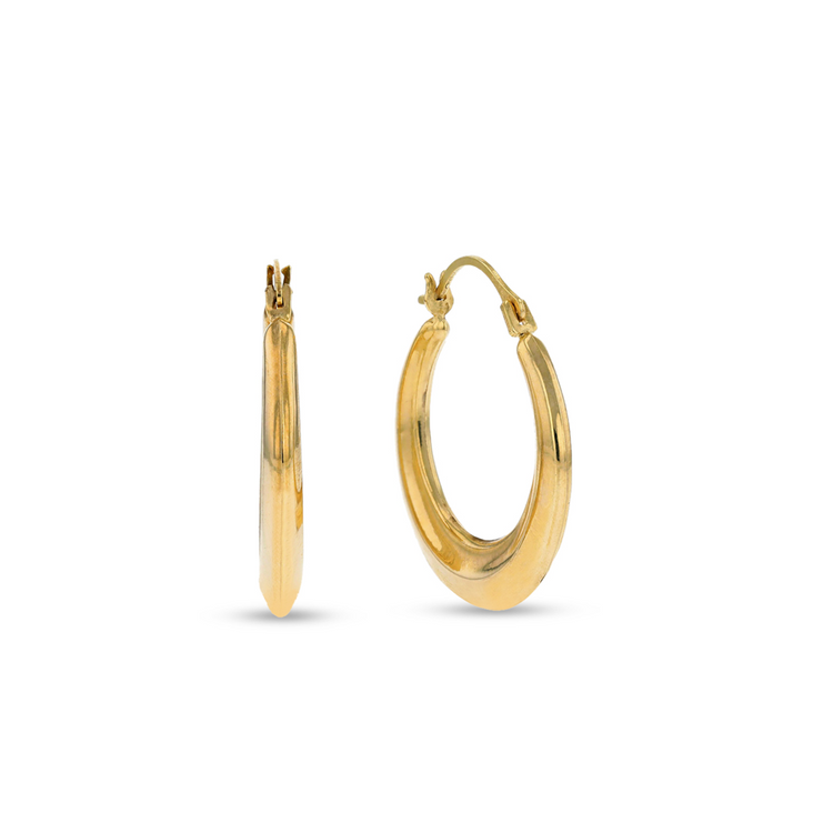 9ct Yellow Gold Large Creole Earrings