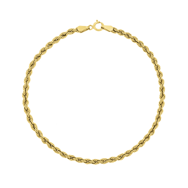 Silver & Gold 19cm Rope Bracelet