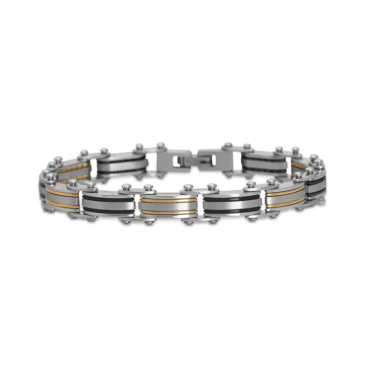 TwoTone Stainless Steel Men's Bracelet