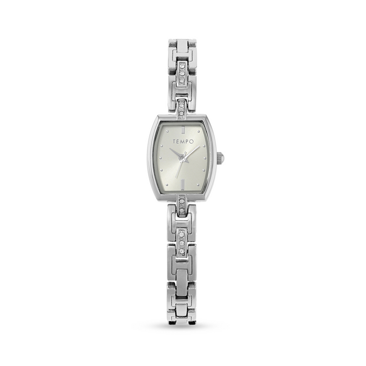 Tempo Ladies Silver Tone Bracelet Watch