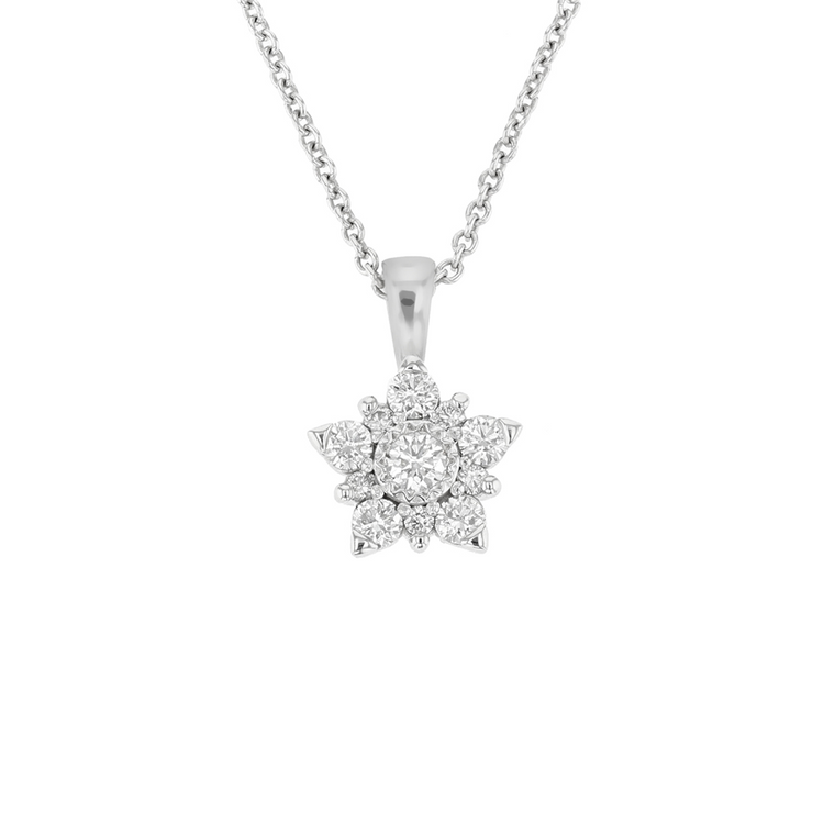 White Gold Snowflake Necklace