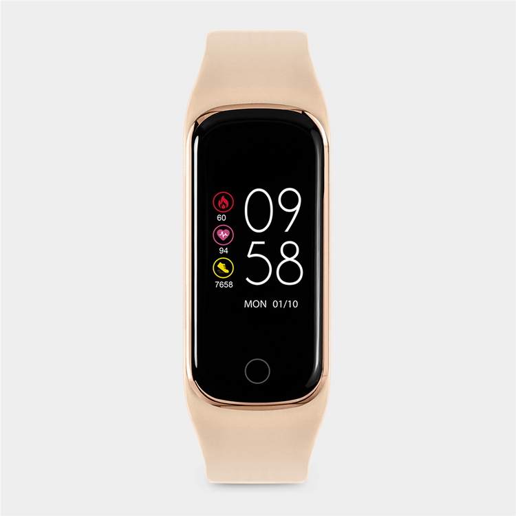 Reflex Active Women's Series 8 Rose Gold Plated Rectangular Smartwatch