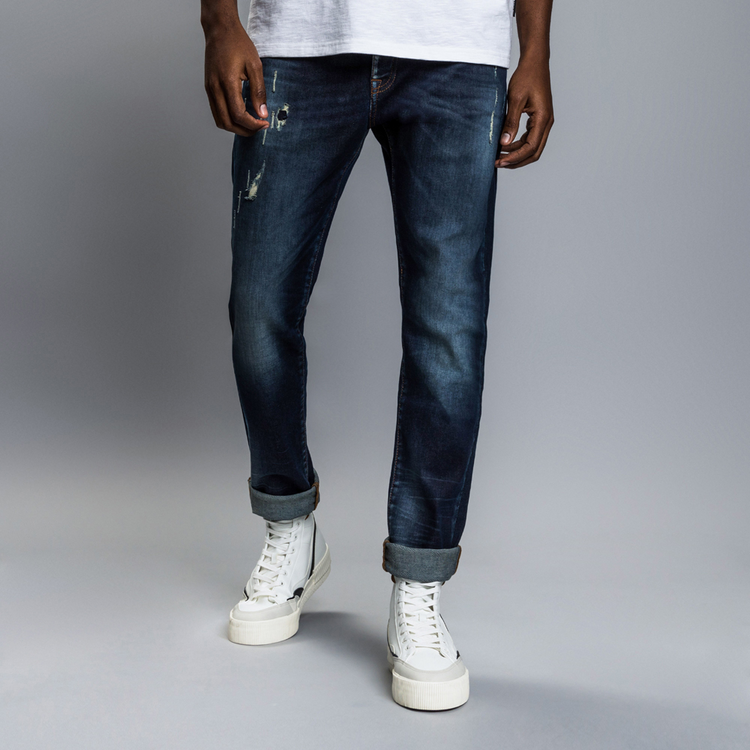 UNIONDNM Skinny Fit Raw Ripped Jeans