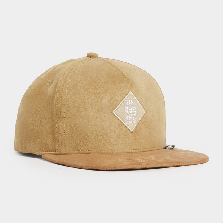 RJ Camel 5 Panel Flatbill Mock Suede