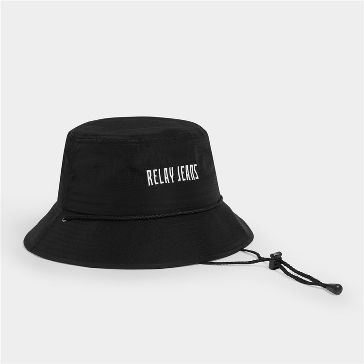 RJ Black Crinkle Ripstop Boonie Hat