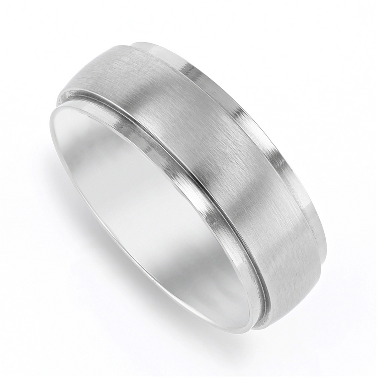 Stainless Steel Brushed Men's Ring