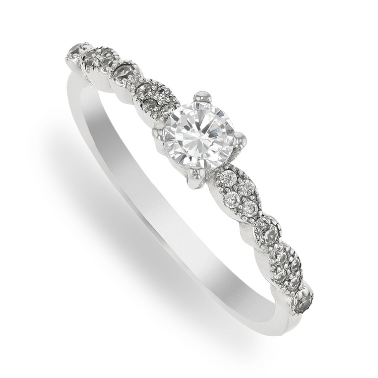 Sterling Silver Promise Vintage Ring