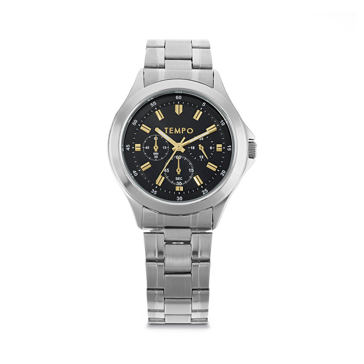 Tempo Men’s Silver Tone Watch