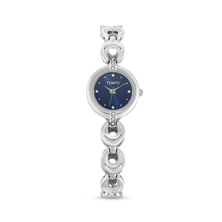 Tempo Ladies Silver Tone Bracelet Watch
