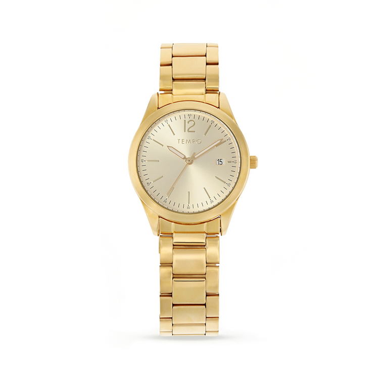 Tempo Men’s Gold Tone Bracelet Watch