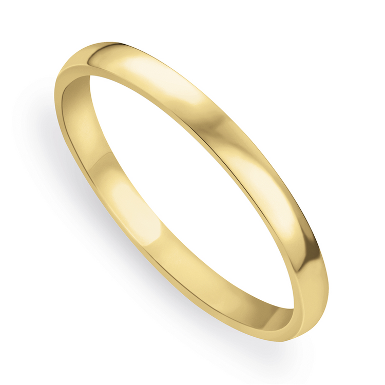 5ct Gold 2mm Wedding Band