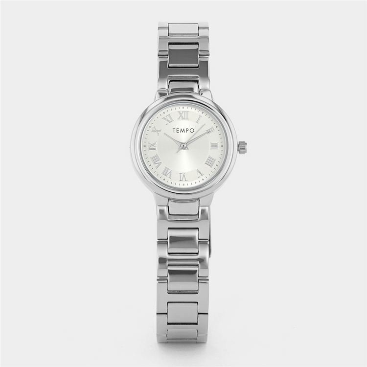Tempo Women’s Silver Plated Bracelet Watch