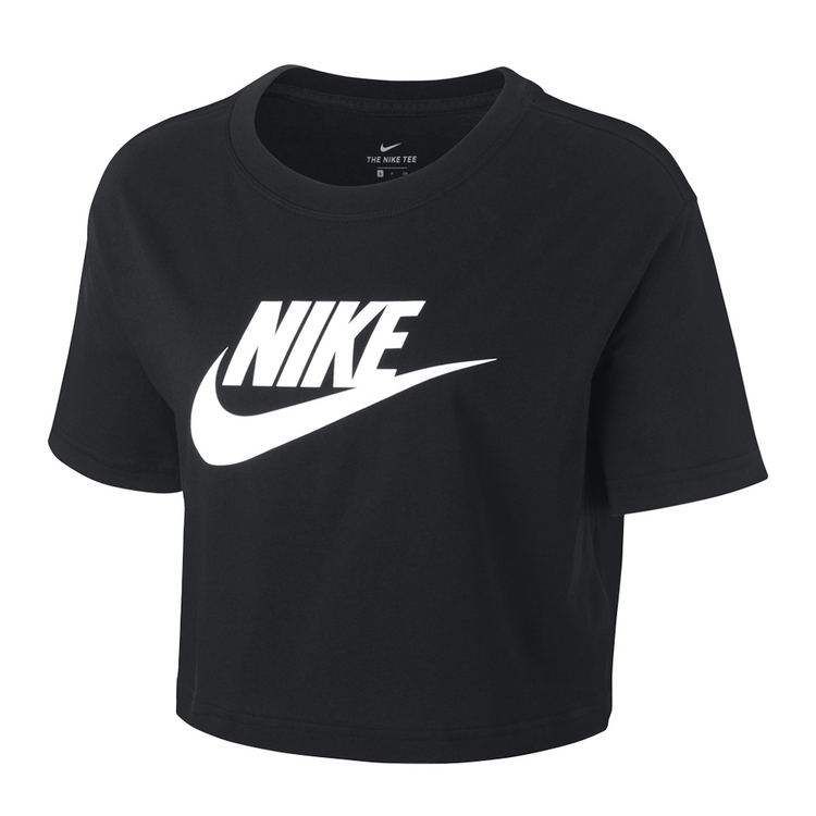 NIKE WOMEN'S BLACK NSW CROP TSHIRT
