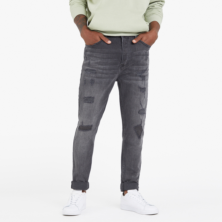 Redbat Men's Black Carrot Jeans