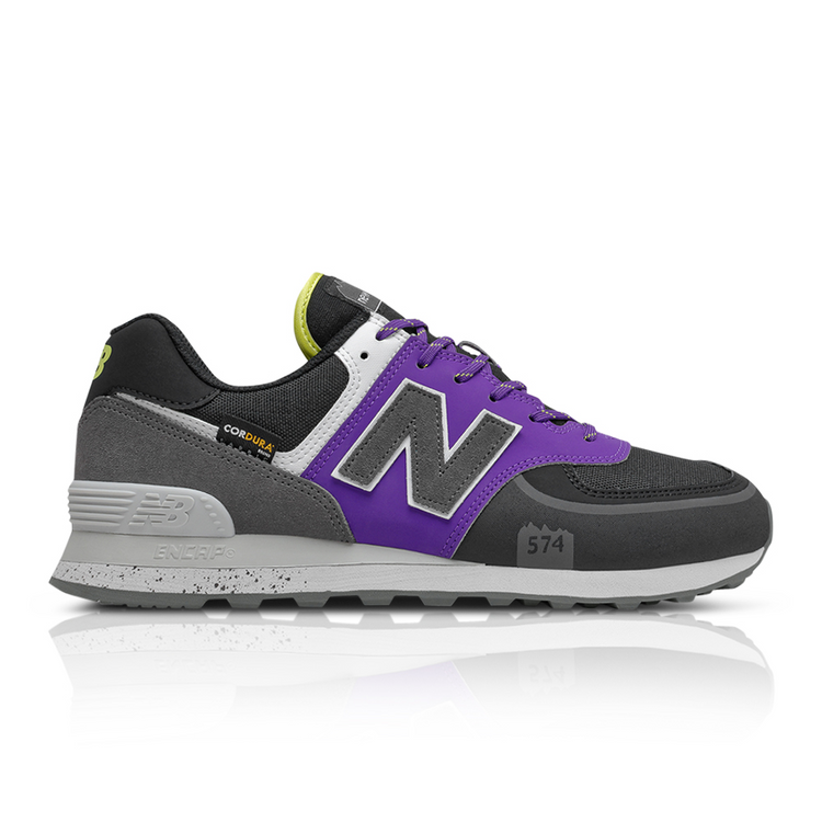 New Balance Junior 574T v1 Black/Purple Sneaker