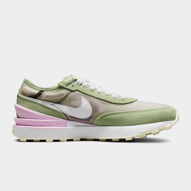 Nike Junior Waffle One Green/Pink Sneaker