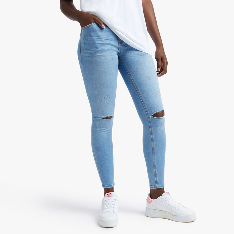 Redbat Women's Light Wash Regular Rise Super Skinny Jeans