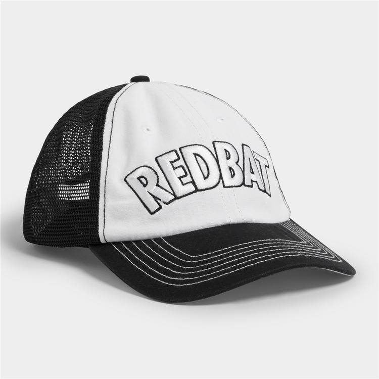 Redbat Laundered Wash Dad Trucker Black Cap