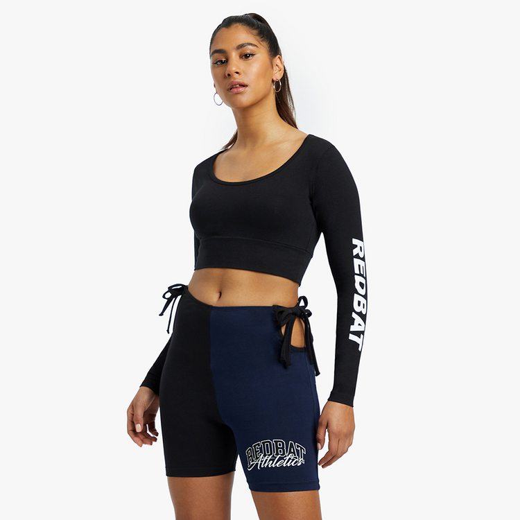 Redbat Athletics Women's Blue/Black Cycling Shorts