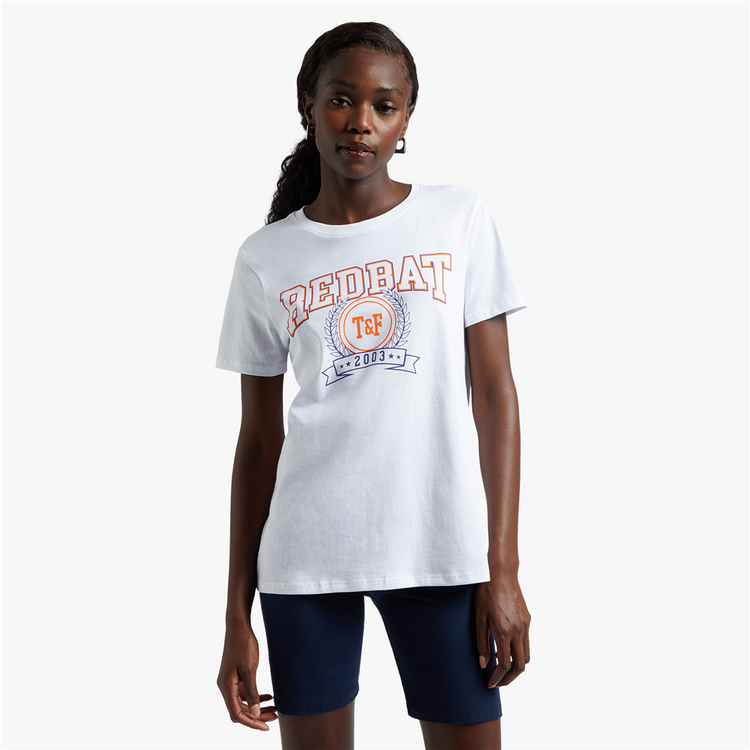 Redbat Athletics Women's White/Orange TShirt