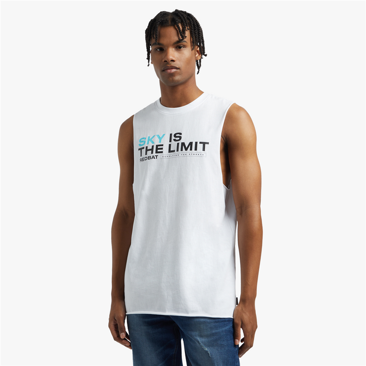 Redbat Men's White Tank Top