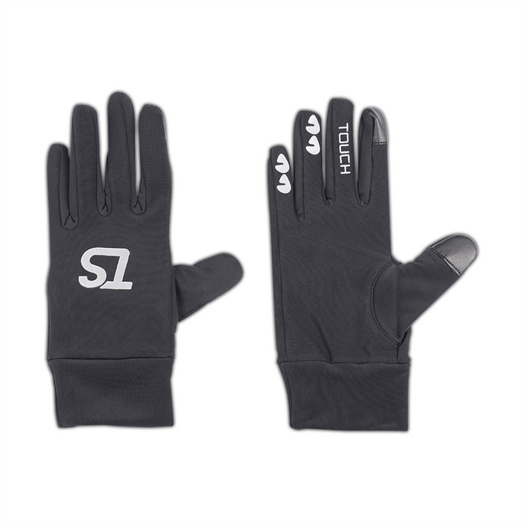 TS Touch Unisex Black Running Gloves