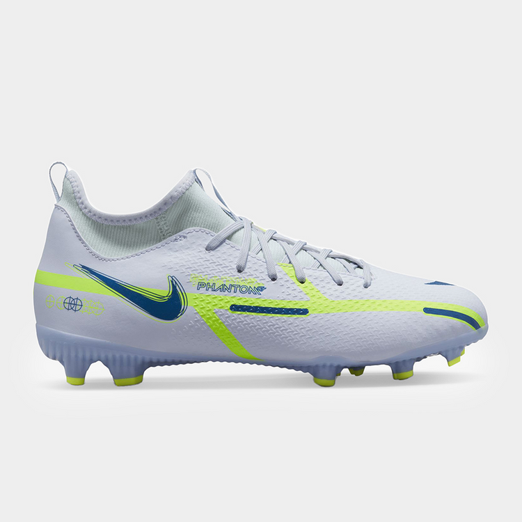 Junior Nike Phanton GT2 Academy Dynamic Fit MG Grey/Blue Boots Totalsports