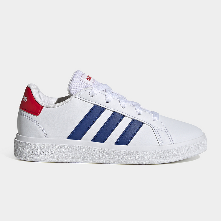 Junior Grade School adidas Grand Court White/Blue/Red Shoe