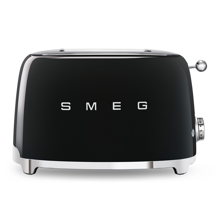 smeg 2 slice toaster black
