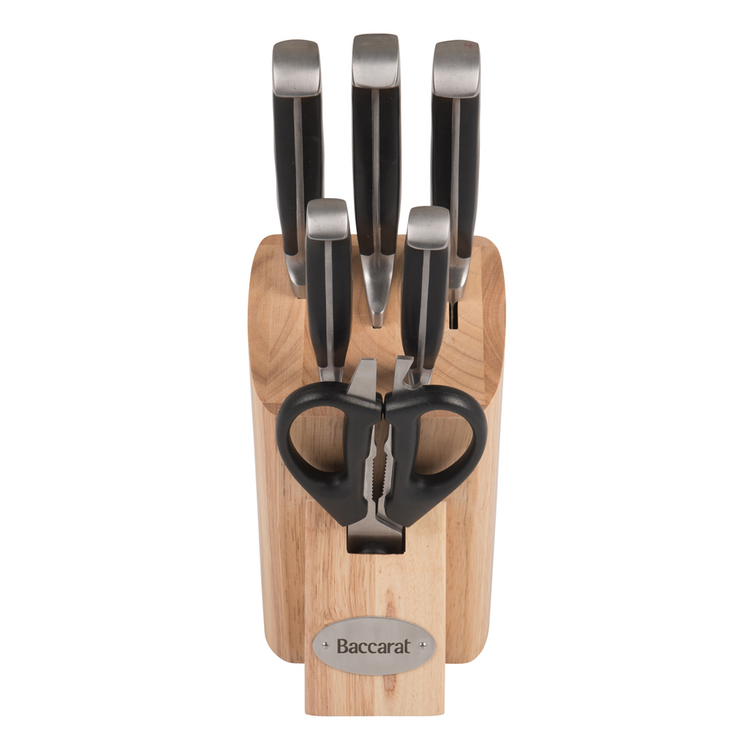 baccarat artisan knife block set 7pc