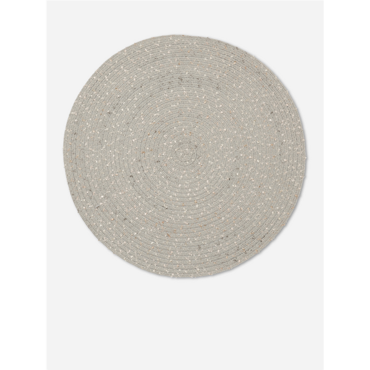 placemat round texture grey