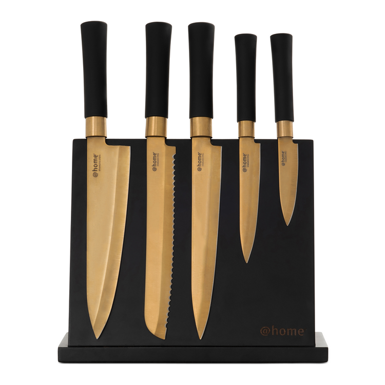home knife block set gold