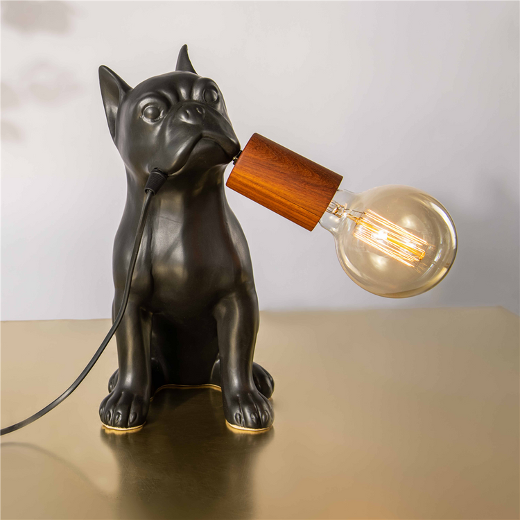 rialheim frenchie table lamp matt black
